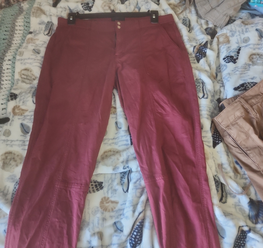 White House Black Market Burgundy Trousers